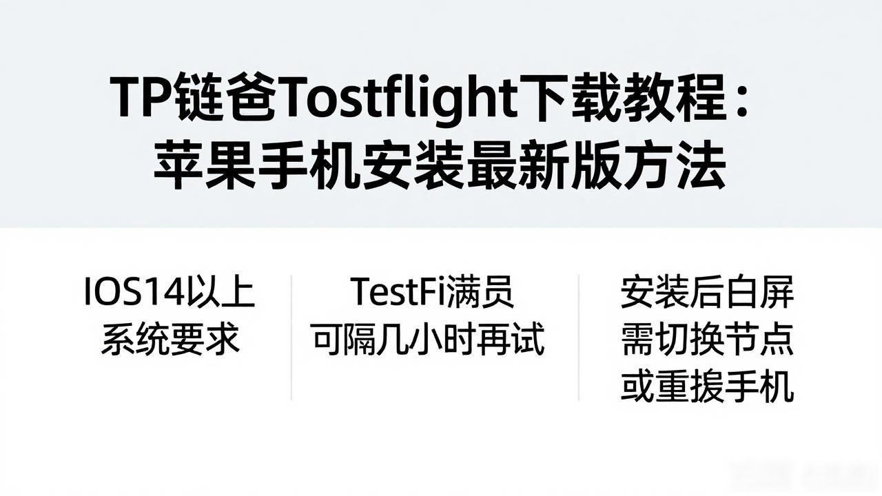 TP钱包TestFlight下载教程：苹果手机安装最新版方法