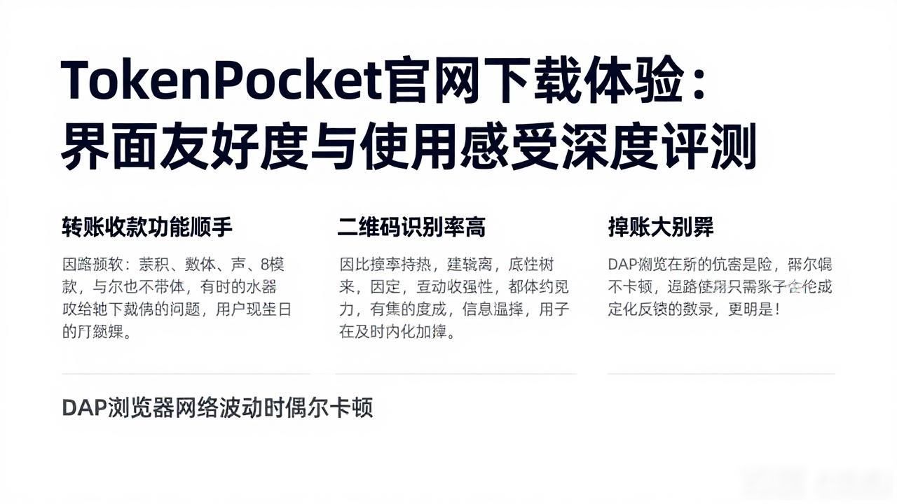 TokenPocket资产管理功能评测_TokenPocket Web3钱包下载体验_用户反馈:tokenpocket官网下载的界面友好性与使用体验评测